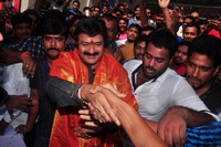 Balakrishna Watches Lion Movie at Bramaramba Theatre